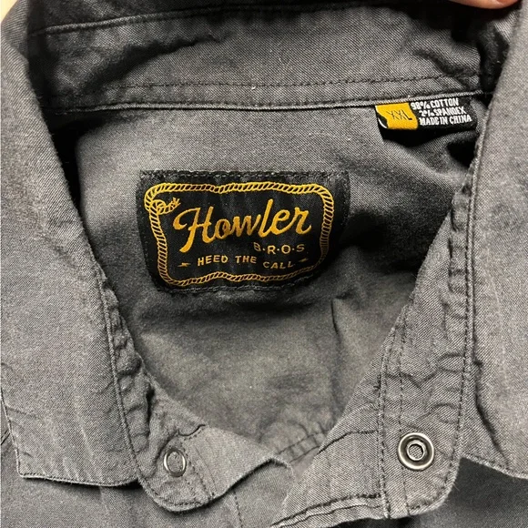 Howler Bros Gaucho Snapshirt 2XL Men’s Western Pearl Snap Patterned Sun Beams - Picture 6 of 12